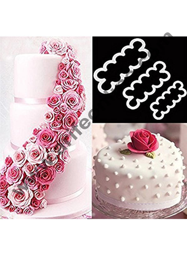 Cake Decor Easiest Rose Ever Cutter for Cake Decorating Set of 3 Cake Decorating