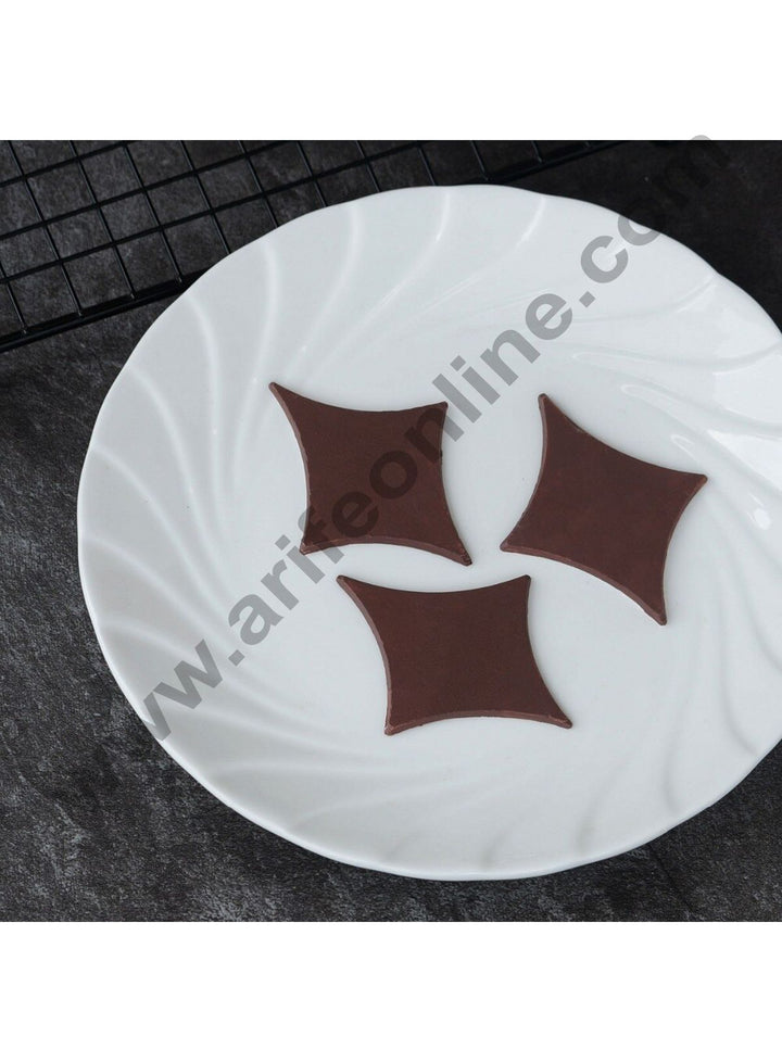 Cake Decor Silicon 12 in 1Rhombus Shape Chocolate Garnishing Mould Cake Insert Decoration Mould