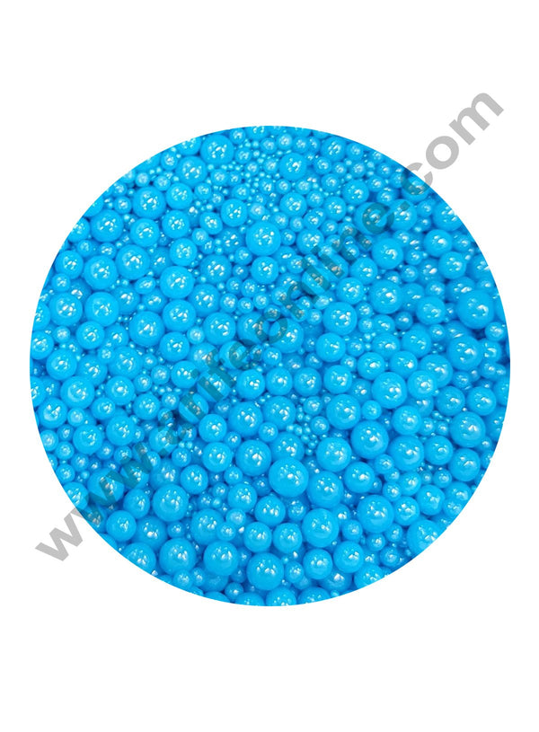 Cake Decor Sugar Candy - Mix Size Sky Blue Balls Candy