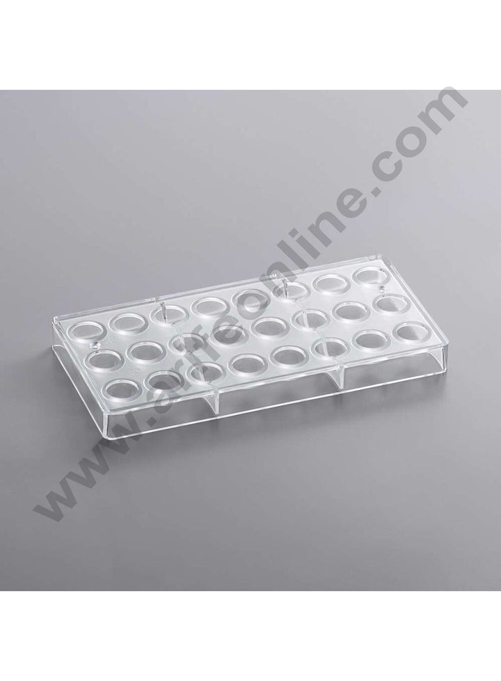 Cake Decor 24 Cavity Half Round Shaped Polycarbonate Chocolate Mould SB-1217