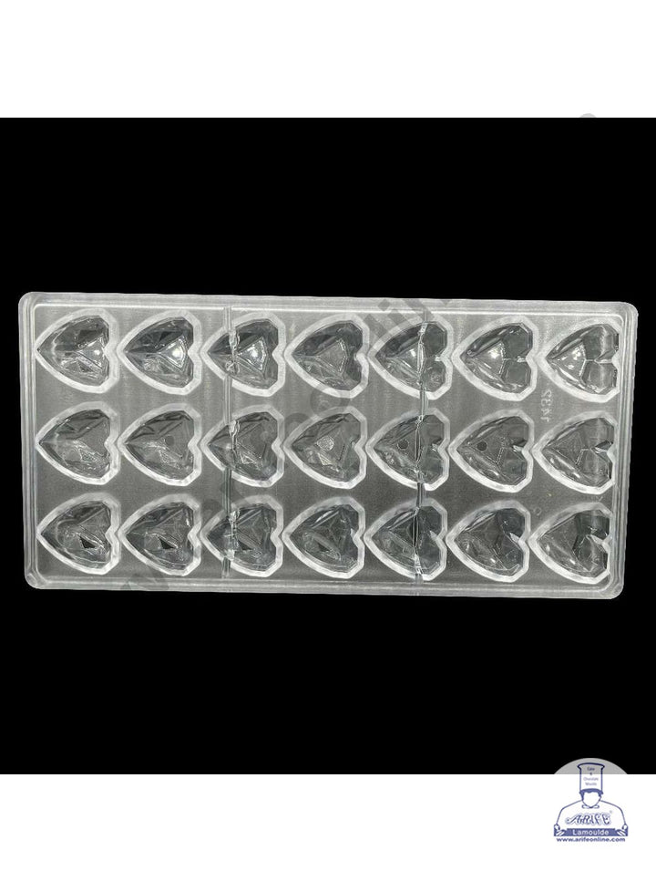 Cake Decor 21 Cavity Pinata Heart Shaped Polycarbonate Chocolate Mould SB-1432