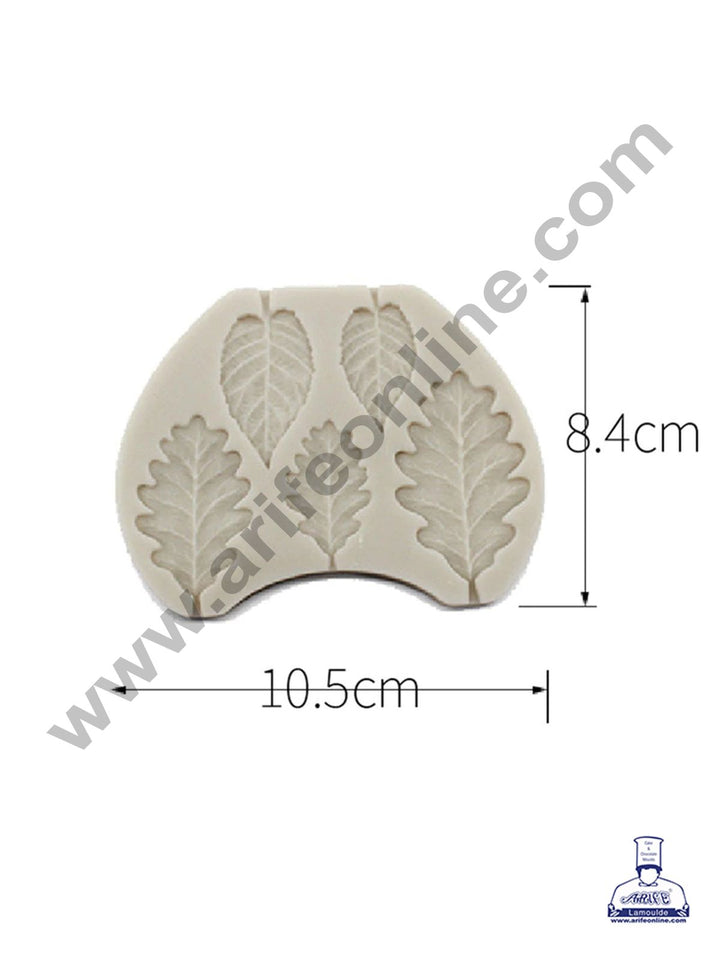 Cake Decor Silicone 5 Cavity Leaf Fondant Marzipan Mould