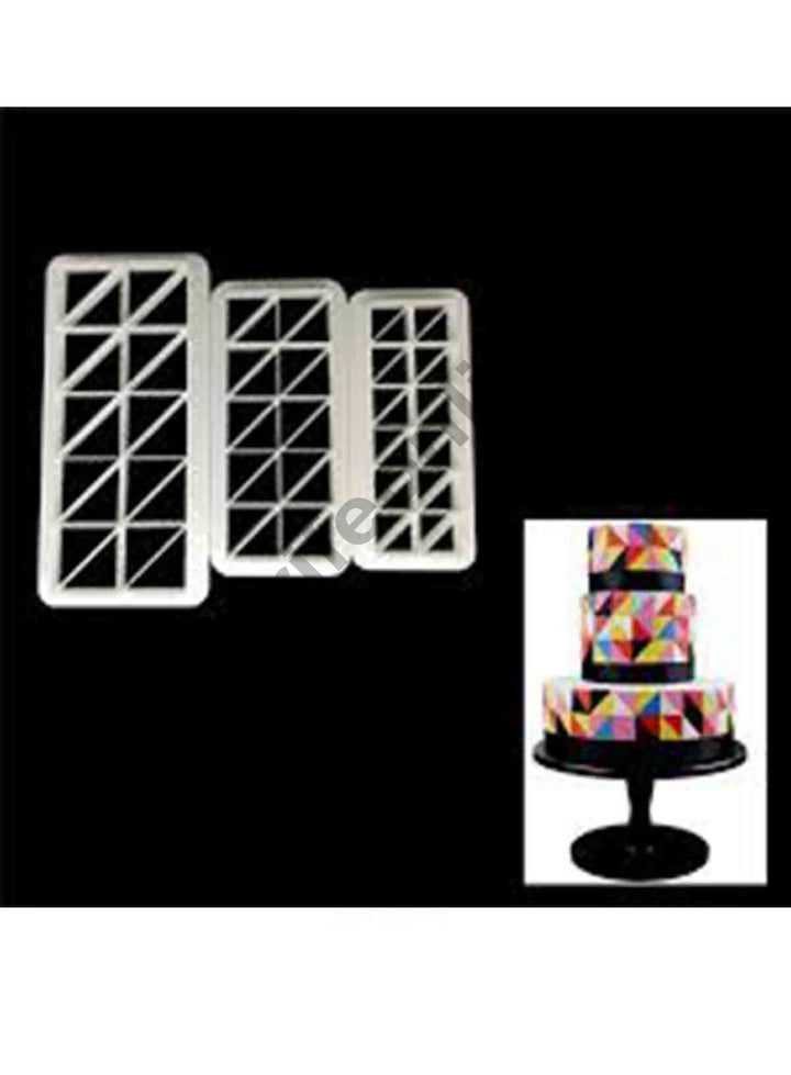 Cake Decor Geometric MultiCutters for Cake Design - Right-Angled Triangle - Small, Medium & Large Size, Set of 3