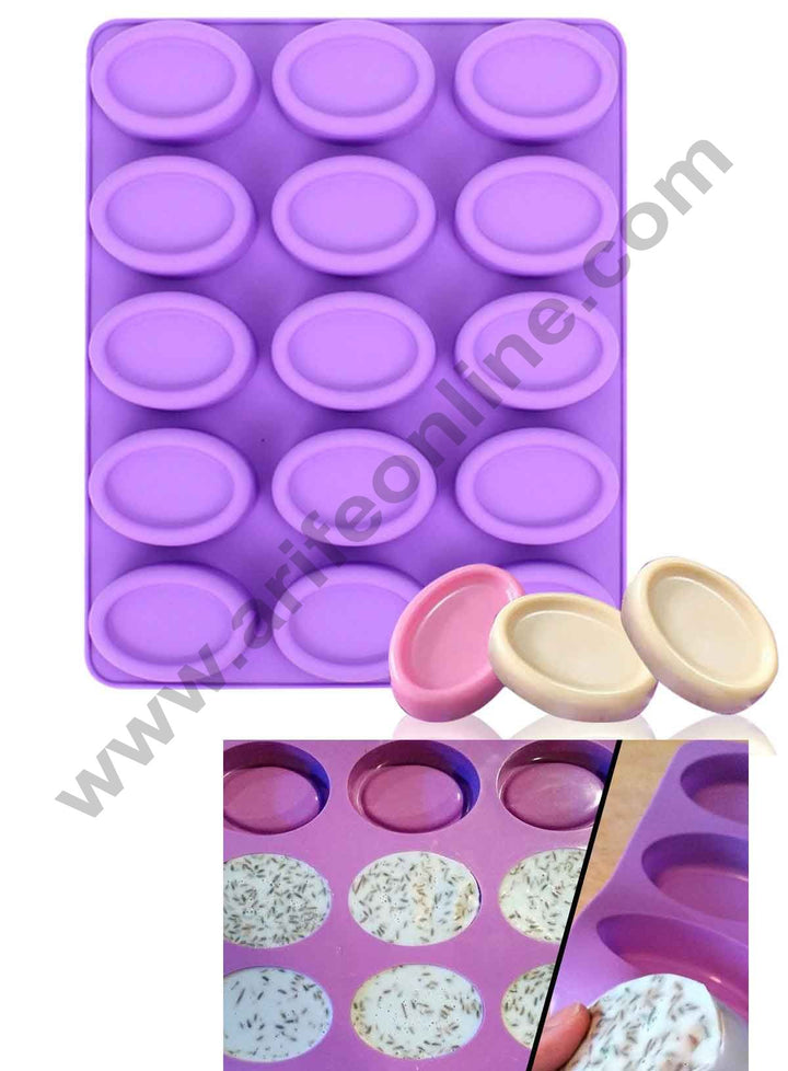 15 Cavity Silicone Oval Soap Mould SBSM-412