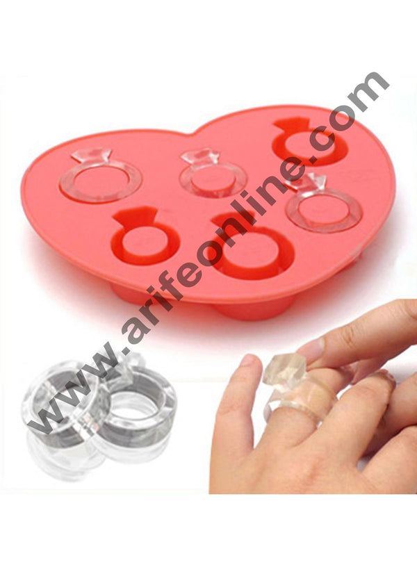 Cake Decor 6 in 1 Ring Ice Tray Chocolate wedding decoration Silicone Mould Fondant Sugar Bow Craft Molds