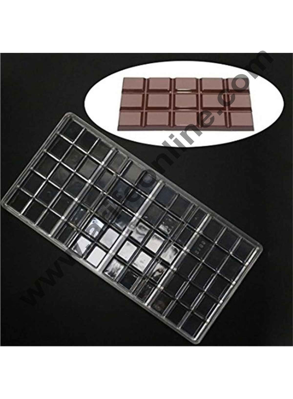 Cake Decor Polycarbonate Chocolate Bar Mould Clear Hard Plastic Candy Mold