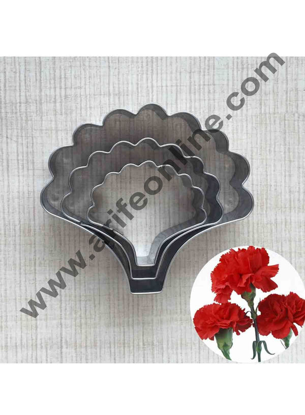 Cake Decor 3 Pcs Carnation Petals Cutter Bakeware Mould Biscuit Mould Set Sugar Arts Fondant Cake Decoration Tools