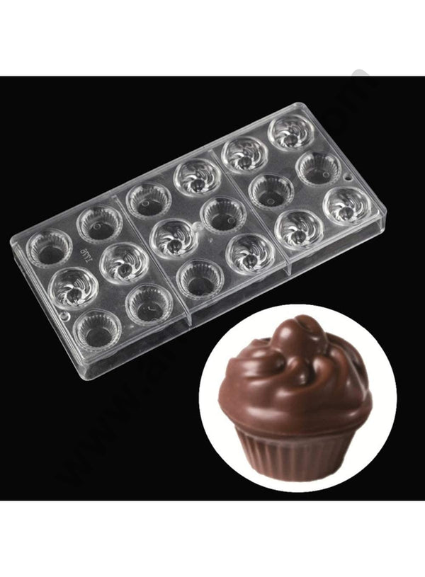 Cake Decor 18 Cavity Cup Cake Shaped Polycarbonate Chocolate Mould SB-1776