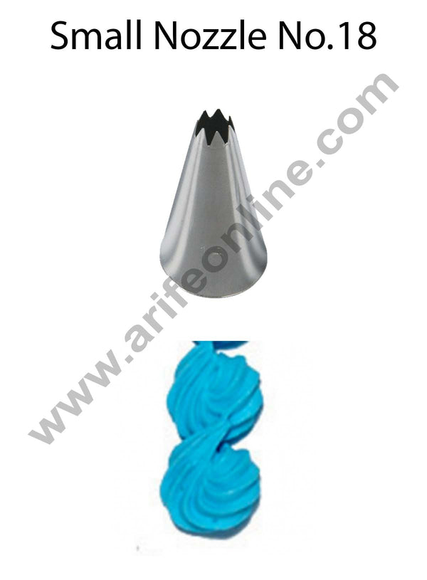 Cake Decor Small Nozzle - No. 18 Open Star Piping Nozzle