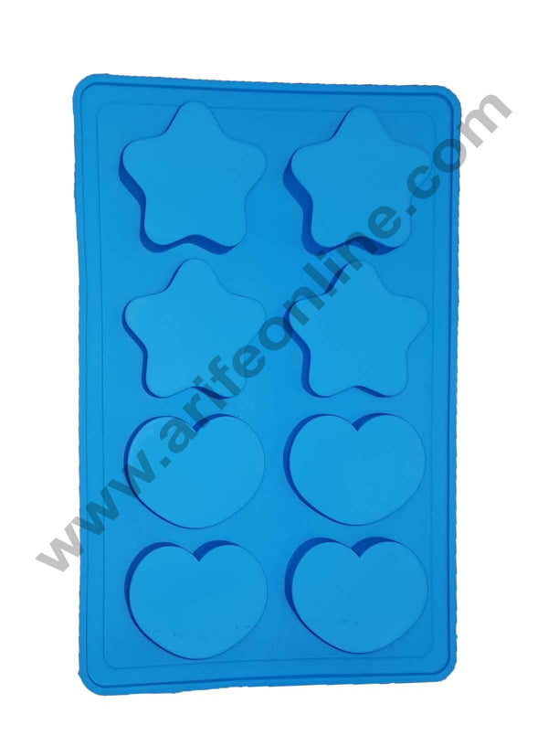 Cake Decor Cake Decor 8-Cavity Hearts,Stars Shape Silicone Muffin Moulds