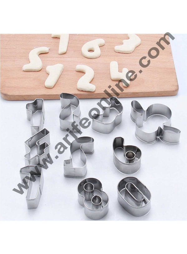 Cake Decor 9 Pcs Numbers Cookies Cutter Bakeware Mould Biscuit Mould Set Sugar Arts Fondant Cake Decoration Tools