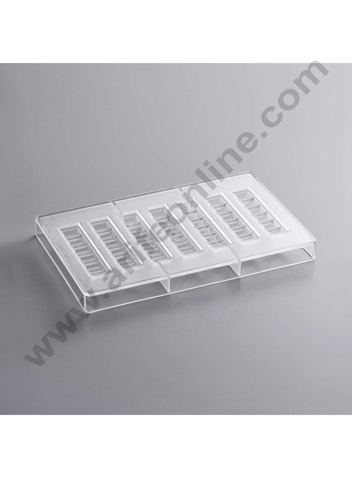 Cake Decor 7 Cavity Bar Shaped Polycarbonate Chocolate Mould SB-2010