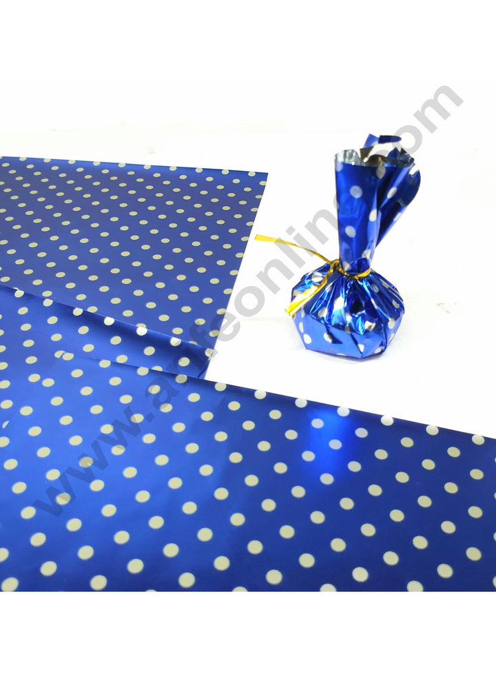 Wrapper Multicolour Cake Decor Dotted Metallic Plastic Chocolate Wrapper, Multicolored ...