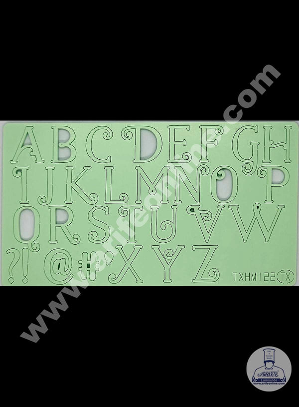 Cake Decor Elegant Alphabet Shape Capital Letter Acrylic DIY Stamp Embossed Fondant Cake Decorating TXHMI-22