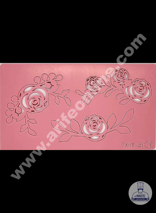 Cake Decor Rose Shape Acrylic DIY Stamp Embossed Fondant Cake Decorating TXHMI-31