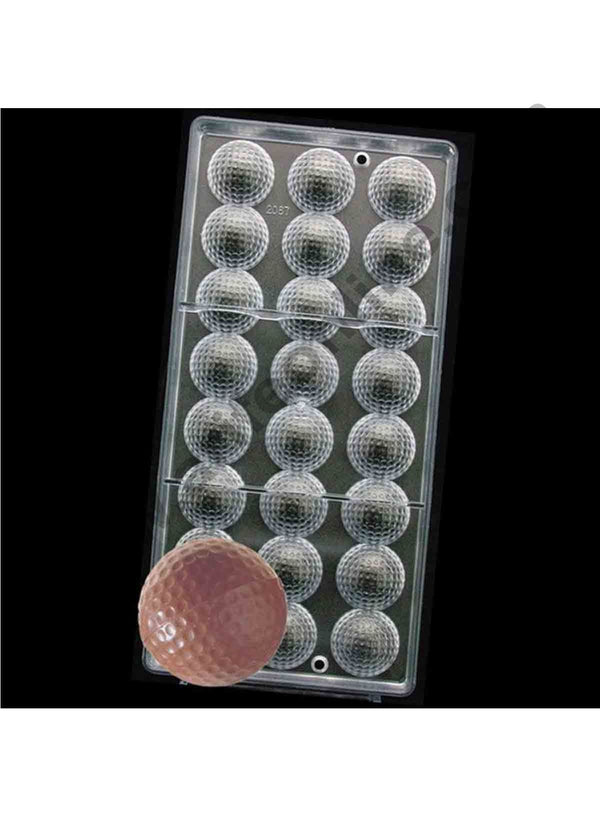 Cake Decor 24 Cavity Golf Ball Shape Candy Polycarbonate Chocolate Mold Tray