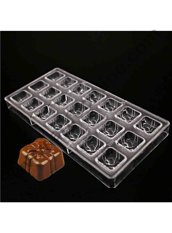 Cake Decor 24 Cavity Valentine Day Gift Box Shape Polycarbonate Chocolate Mould