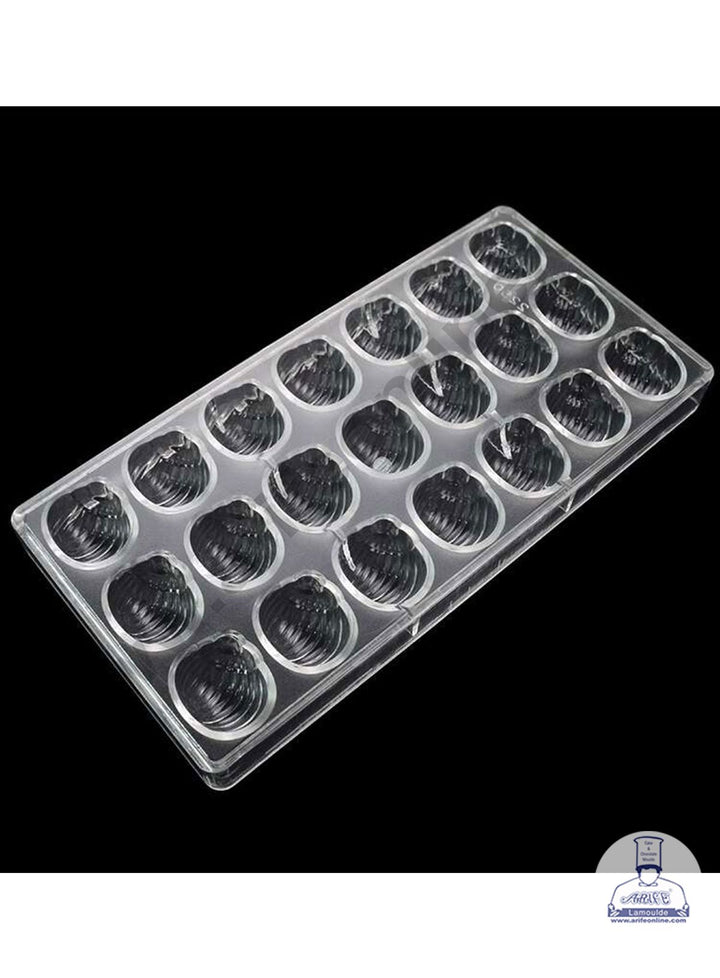 Cake Decor 21 Cavity Shell Shaped Polycarbonate Chocolate Mould SB-2250