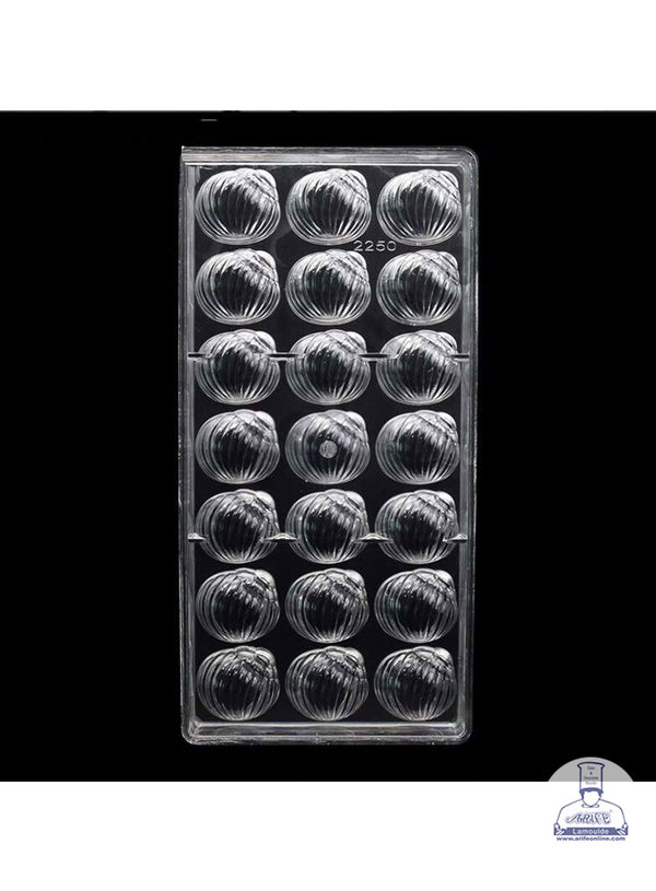 Cake Decor 21 Cavity Shell Shaped Polycarbonate Chocolate Mould SB-2250