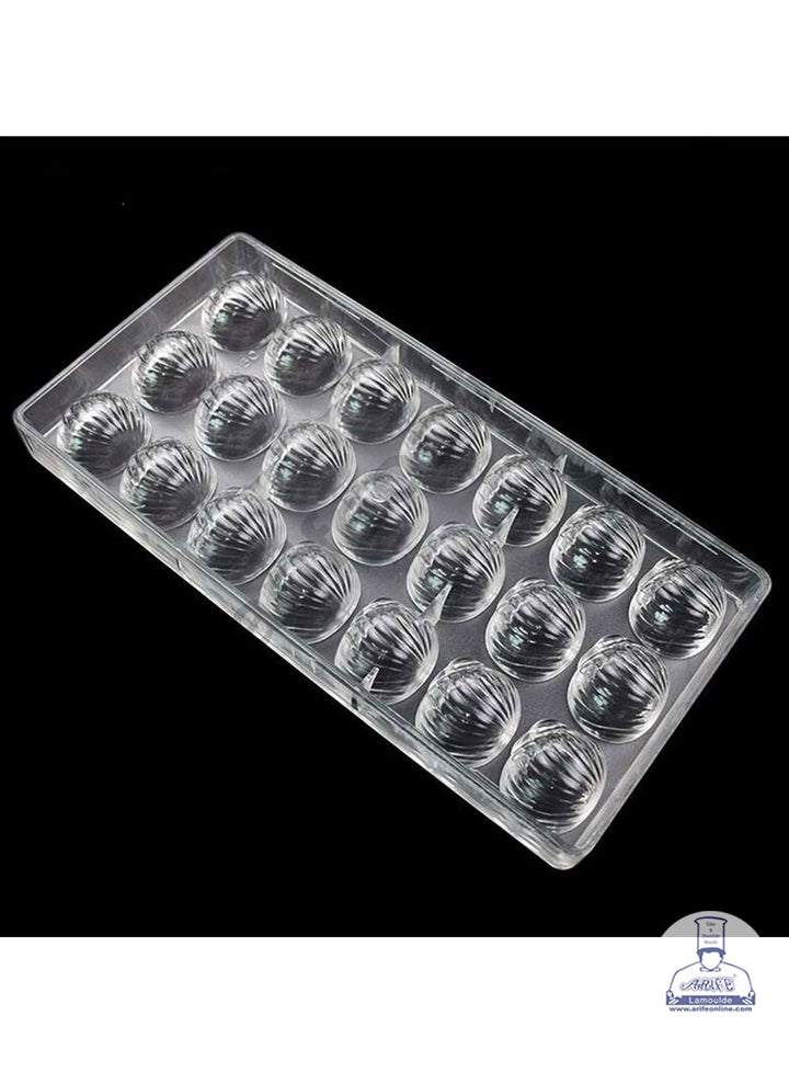 Cake Decor 21 Cavity Shell Shaped Polycarbonate Chocolate Mould SB-2250