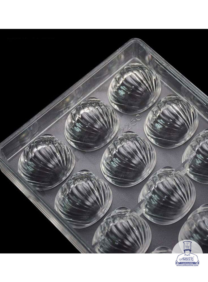 Cake Decor 21 Cavity Shell Shaped Polycarbonate Chocolate Mould SB-2250