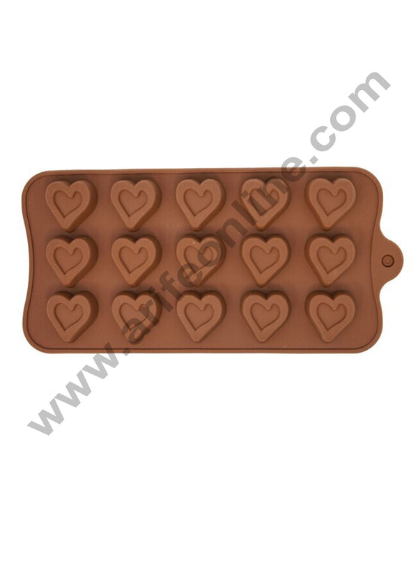 Cake Decor 15 Cavity Deep Valentine Heart Chocolate Silicone Chocolate Mould