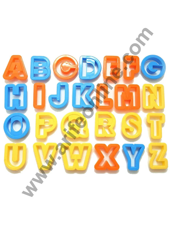 26 Letter Alphabet Plastic Cookie Cutter Set