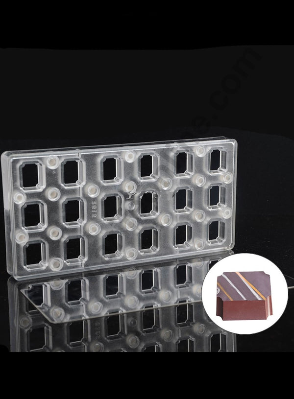 Cake Decor Magnetic 18 Cavity Rectangle Shaped Polycarbonate Chocolate Mould SB-2615