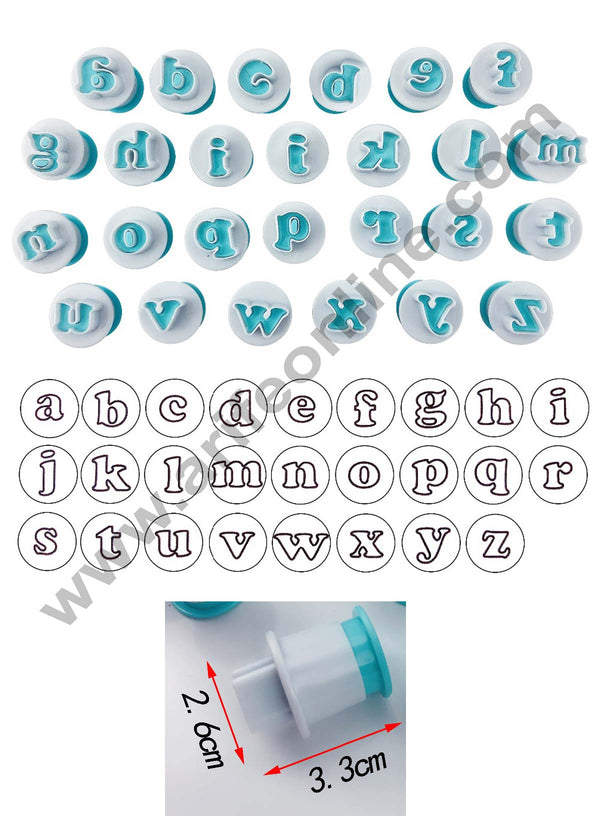 26pcs-Push-Easy-Mini-Lowercase-alphabet-letter-Cookie-Cutter-Cake-pops-Baking-Mold-fondant-cutter