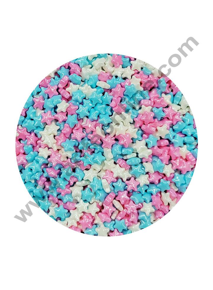 Cake Decor Sugar Candy - Heavy Multi Color Star White Pink Blue Candy