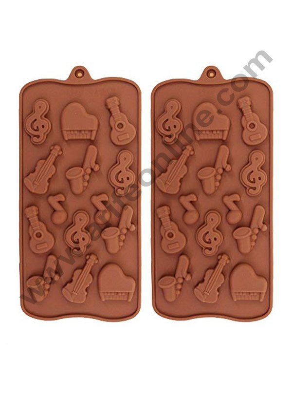 Cake Decor 14 Music Instrumental Shape Silicone Chocolate Mould