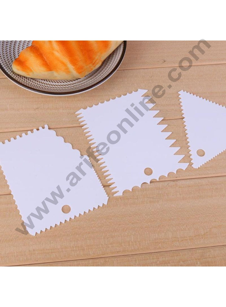 Cake Decor 3pcs Plastic Scrapper, Chopper, Smoother Icing Fondant Cake Decorating Pastry Baking Tool