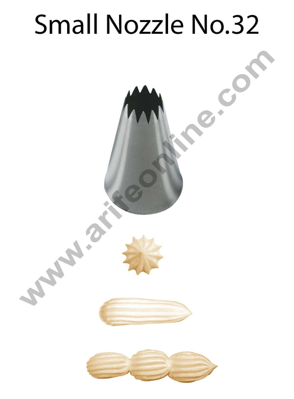 Cake Decor Small Nozzle - No. 32 Open Star Piping Nozzle