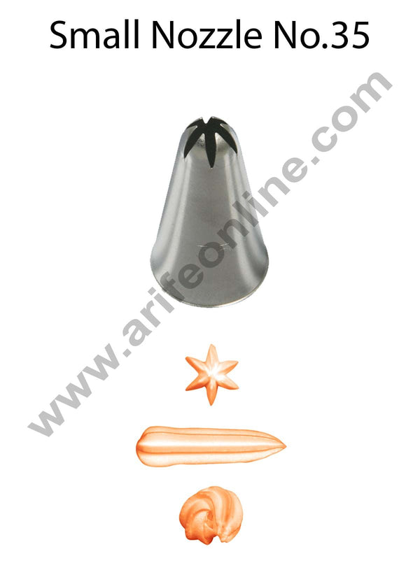 Cake Decor Small Nozzle - No. 35 Closed Star Piping Nozzle