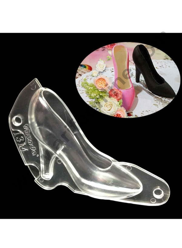 Cake Decor Polycarbonate 3D Ladies Shoe Chocolate Mold Cake Decorating Chocolate Mould Tools