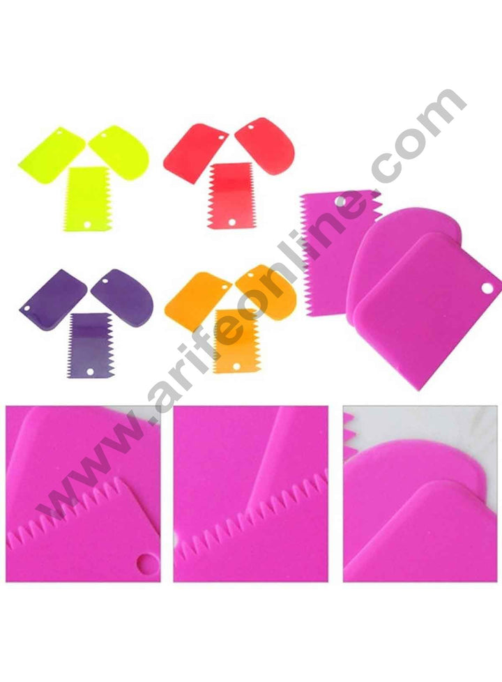 3pcs Plastic Dough Scraper