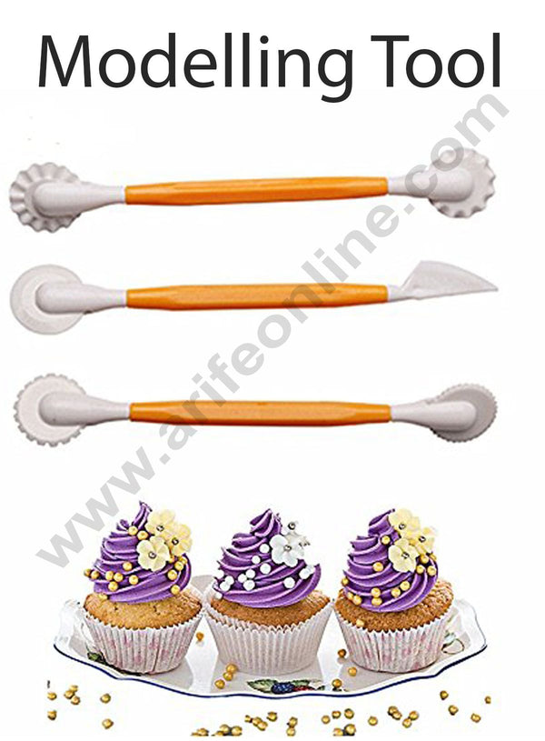 3pcsSet Plastic Christmas Cake Decorating Pen 6 Patterns Flower Modelling Tool Fondant Cake Decorating Tools