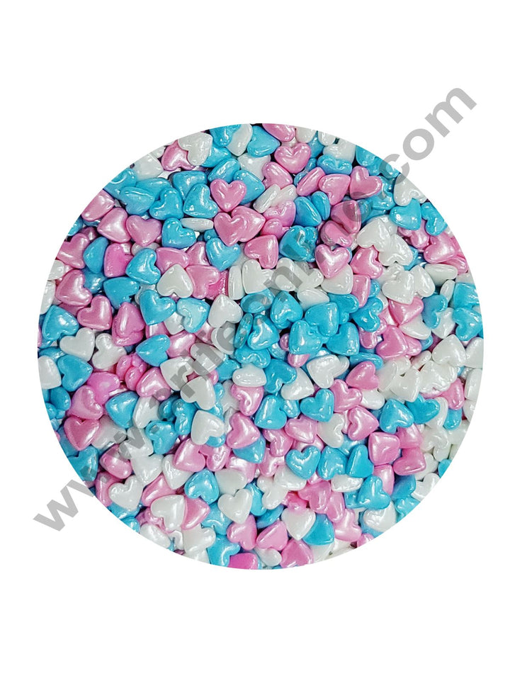 Cake Decor Sugar Candy - Multi Color Heart Pink White Blue Candy