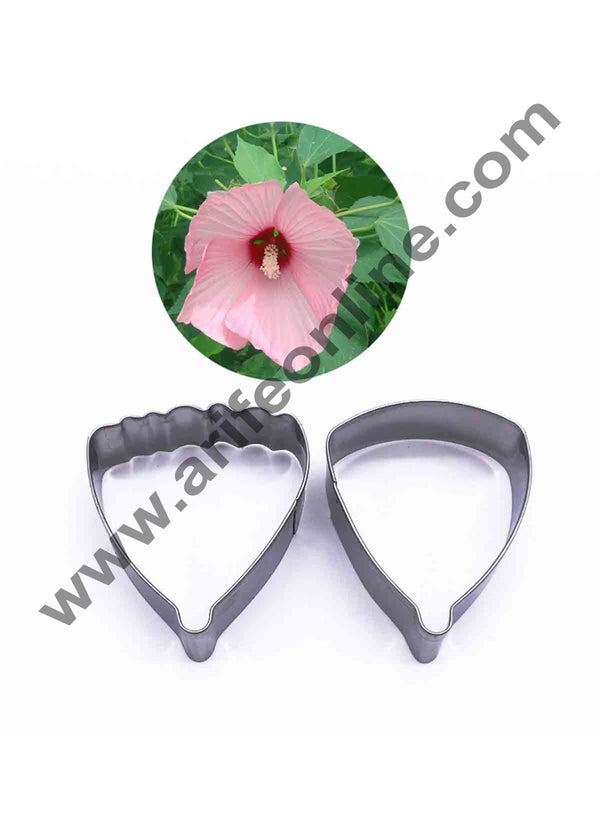 Cake Decor 2 Pcs Hibiscus Petals Cutter Bakeware Mould Biscuit Mould Set Sugar Arts Fondant Cake Decoration Tools