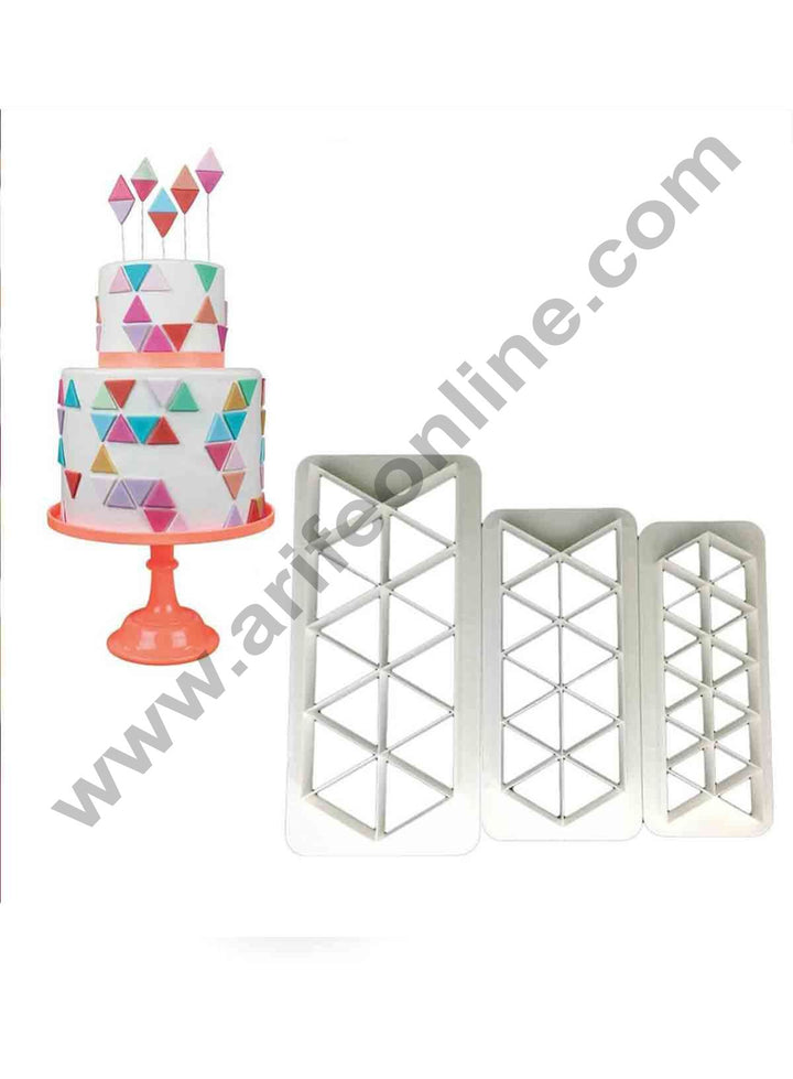 Cake Decor Geometric MultiCutters for Cake Design - Right-Angled Triangle - Small, Medium & Large Size, Set of 3