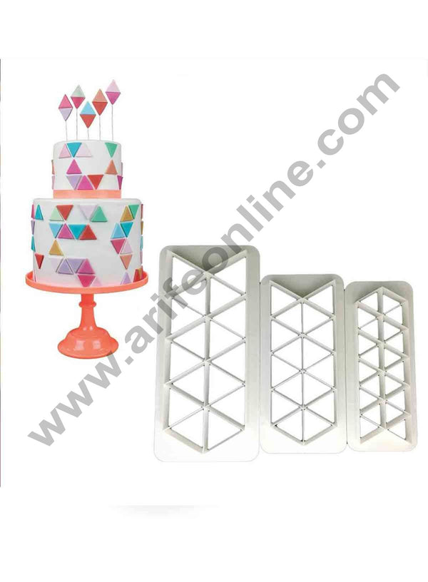 Cake Decor Geometric MultiCutters for Cake Design - Right-Angled Triangle - Small, Medium & Large Size, Set of 3