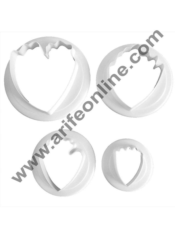 Cake Decor 4 Piece Mini Peony Cookie Cutter Paste Plunger Cake Decorating Pastry Topper White