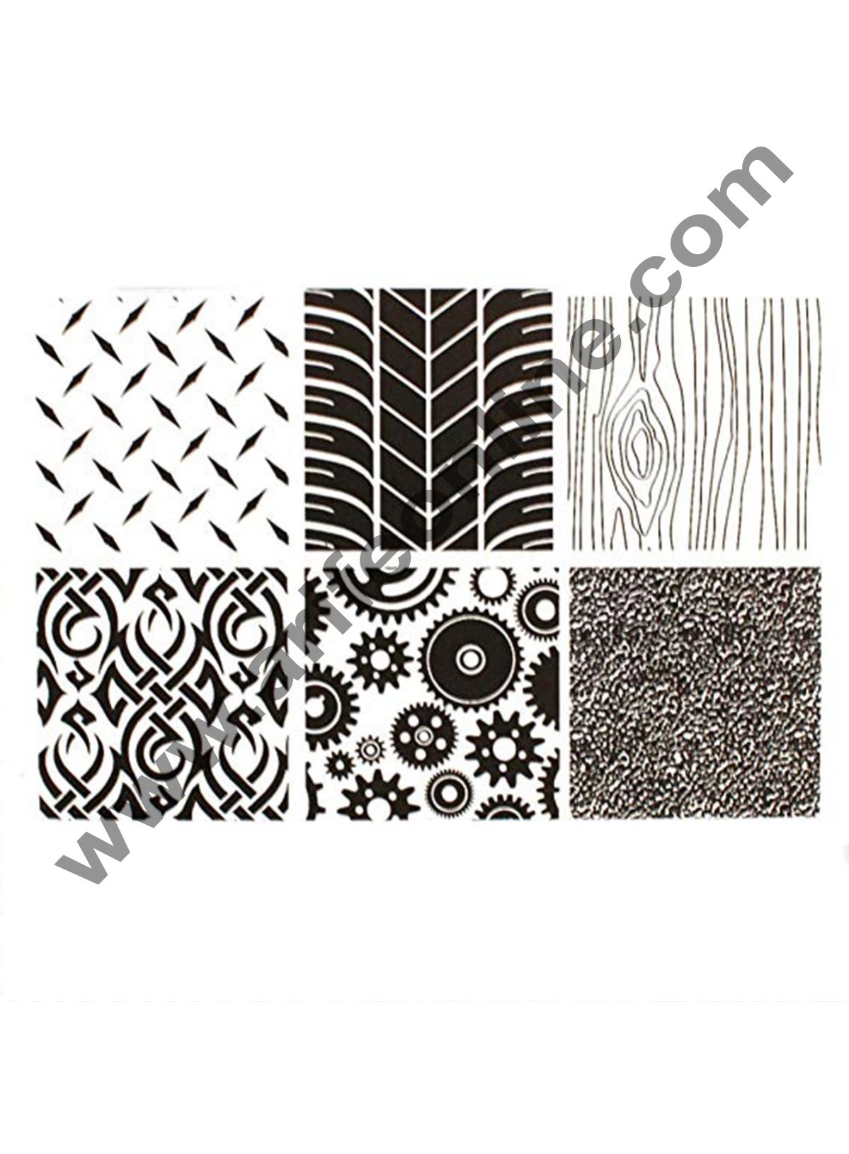 Cake Decor 6PCS Manly Texture Sheet Set Tyre Texture Mat For Sugar Cra