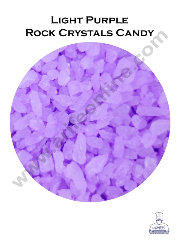 Cake Decor Rock Crystals Candy Sprinkles For Geode Cake - Light Purple - 500 gm