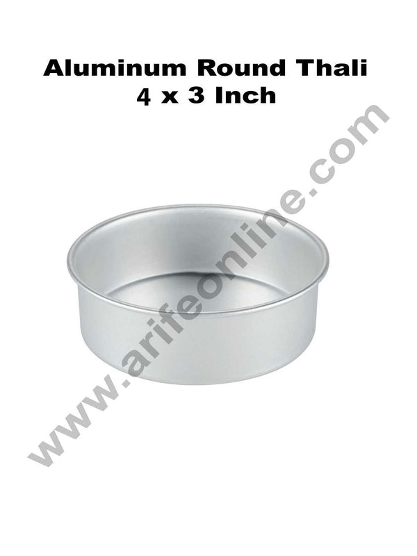 Cake Decor Round Aluminum Cake Mould Thali 4 in x 3 inch