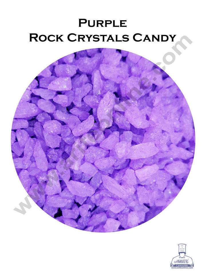 Cake Decor Rock Crystals Candy Sprinkles For Geode Cake - Purple - 500 gm