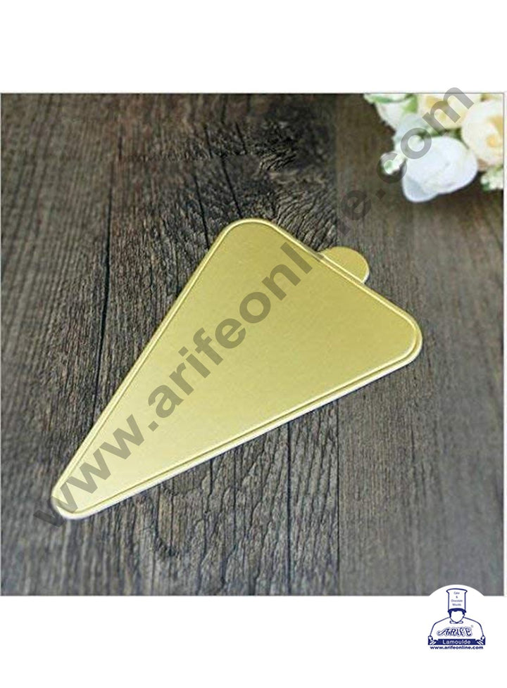 Cake Decor Triangle Pastry Base Boards - Gold 100 Pcs Pack