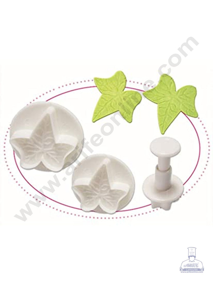 Cake Decor Plastic Plunger Cutters COMBO , 3 Pieces Snowflakes Cutters , 3 Pieces Holy Leaf Cutters , 3 Pieces Big Rose Leaf Cutters , 3 Pieces Ivy Leaf Cutters , 3 Pieces Small Rose Leaf Cutters