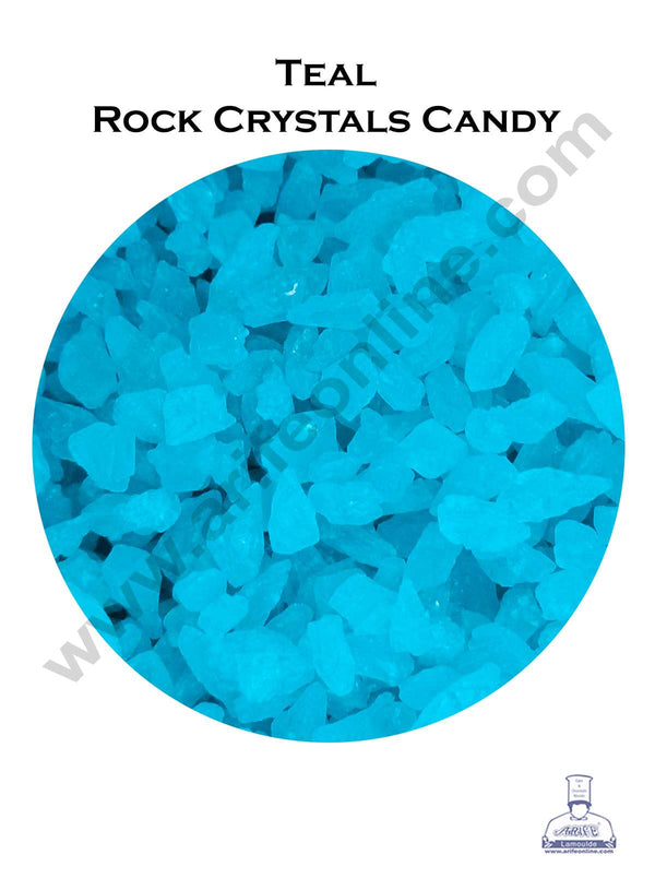 Cake Decor Rock Crystals Candy Sprinkles For Geode Cake - Teal - 500 gm