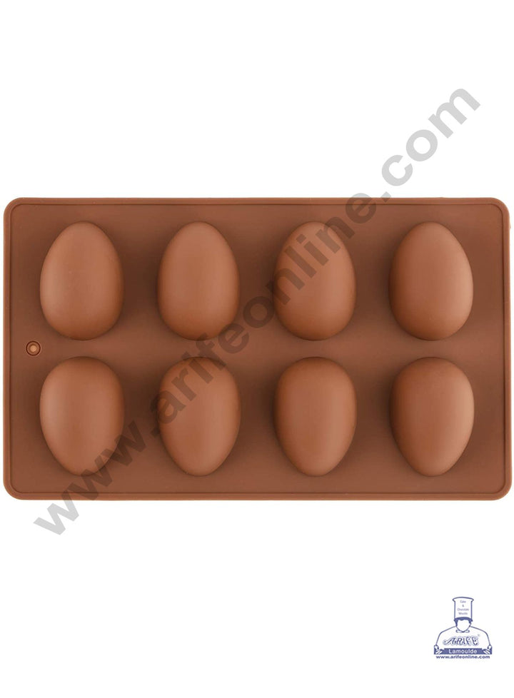 Cake Decor 8 in 1 Silicon Bakeware Easter Eggs Shape Cupcake Moulds Muffin Mould